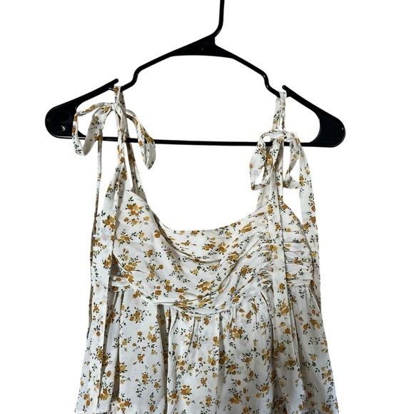 REFORMATION Avni Floral Ruffle Mini Dress - Picture 5 of 11